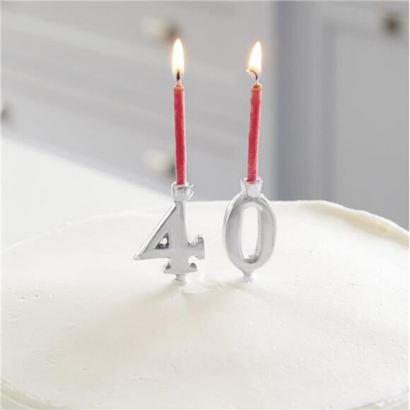 Silver number candle holder set aluminum candleholders for birthday party decor - Picture 4 of 8